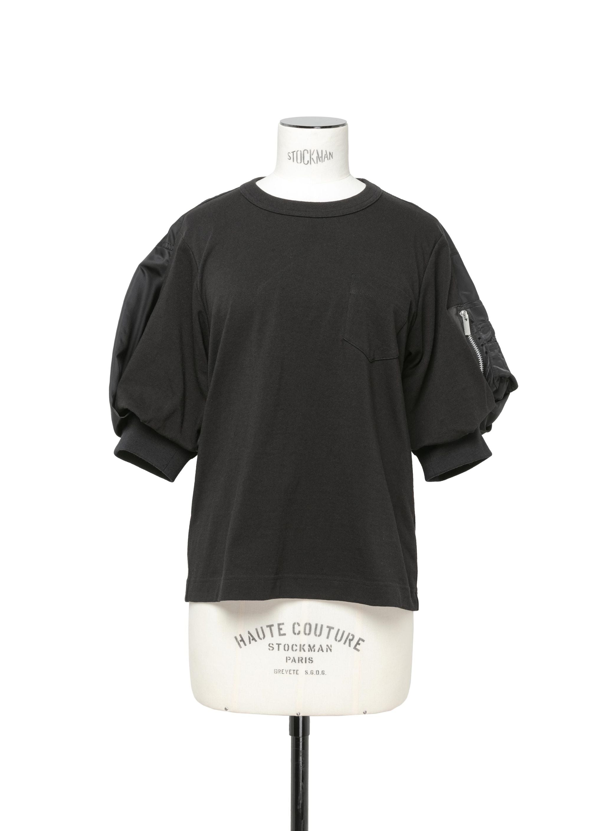 Nylon Twill x Cotton Jersey T-Shirt