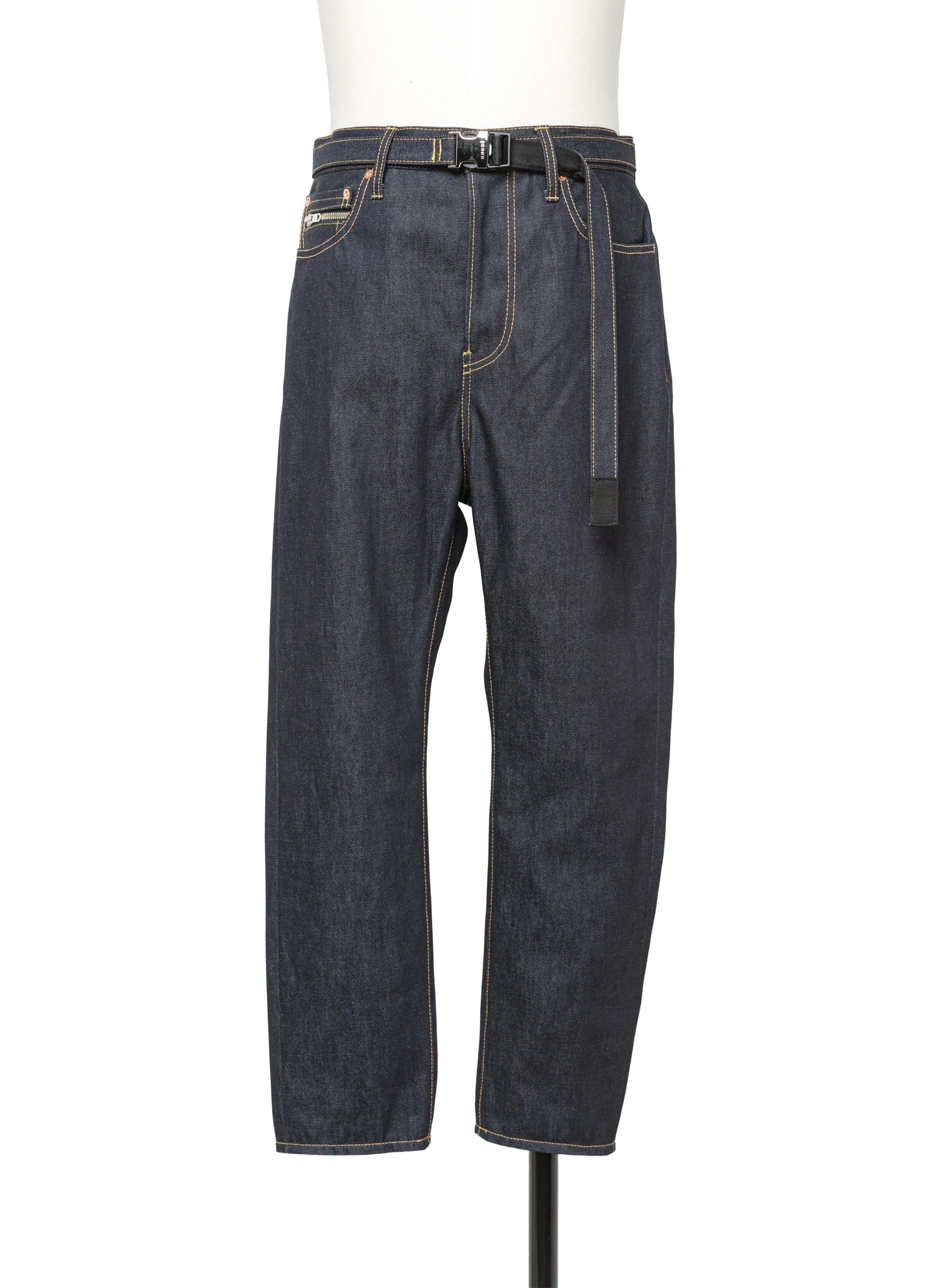 Cropped Tapered Denim Pants