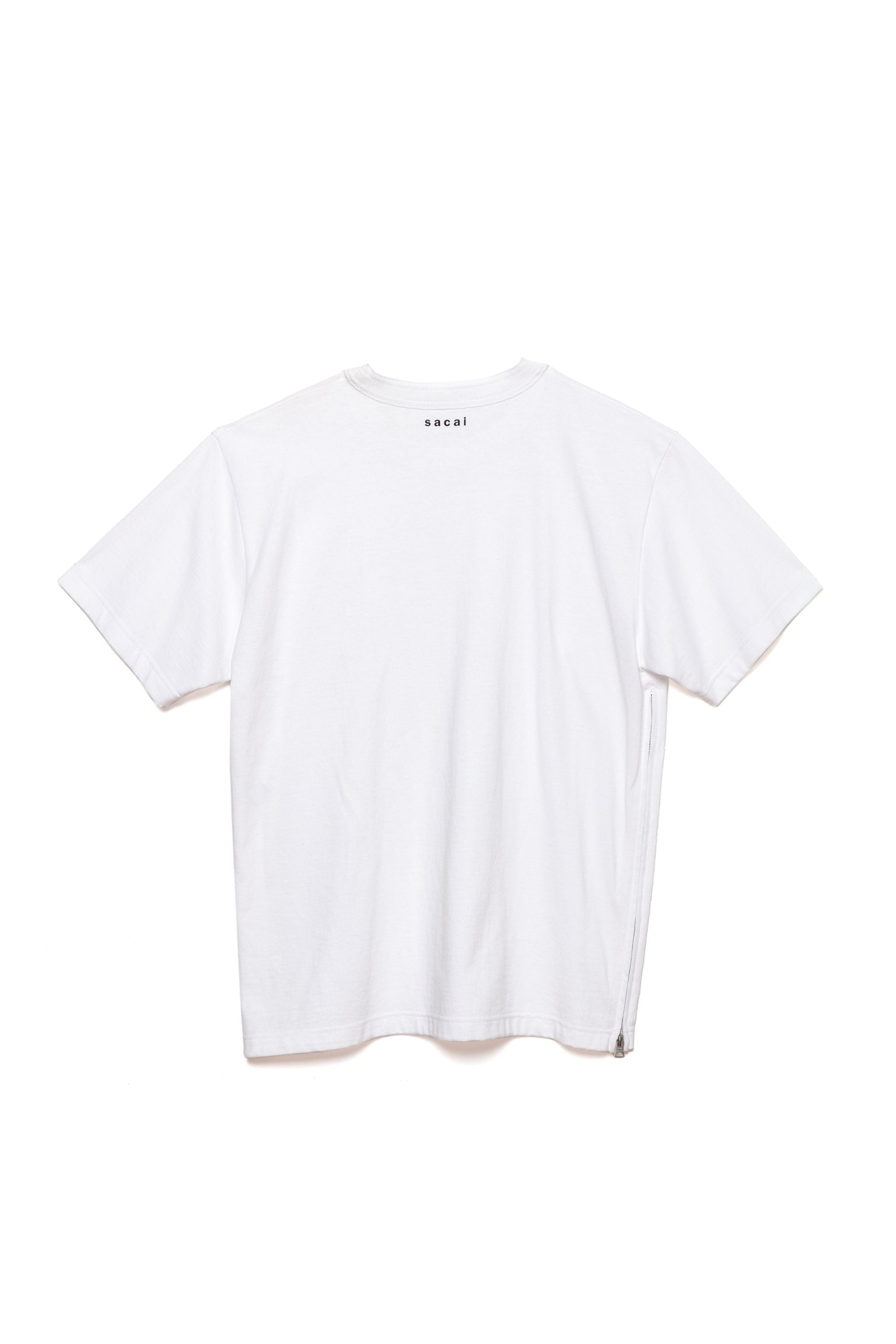 Side Zip Cotton T-Shirt