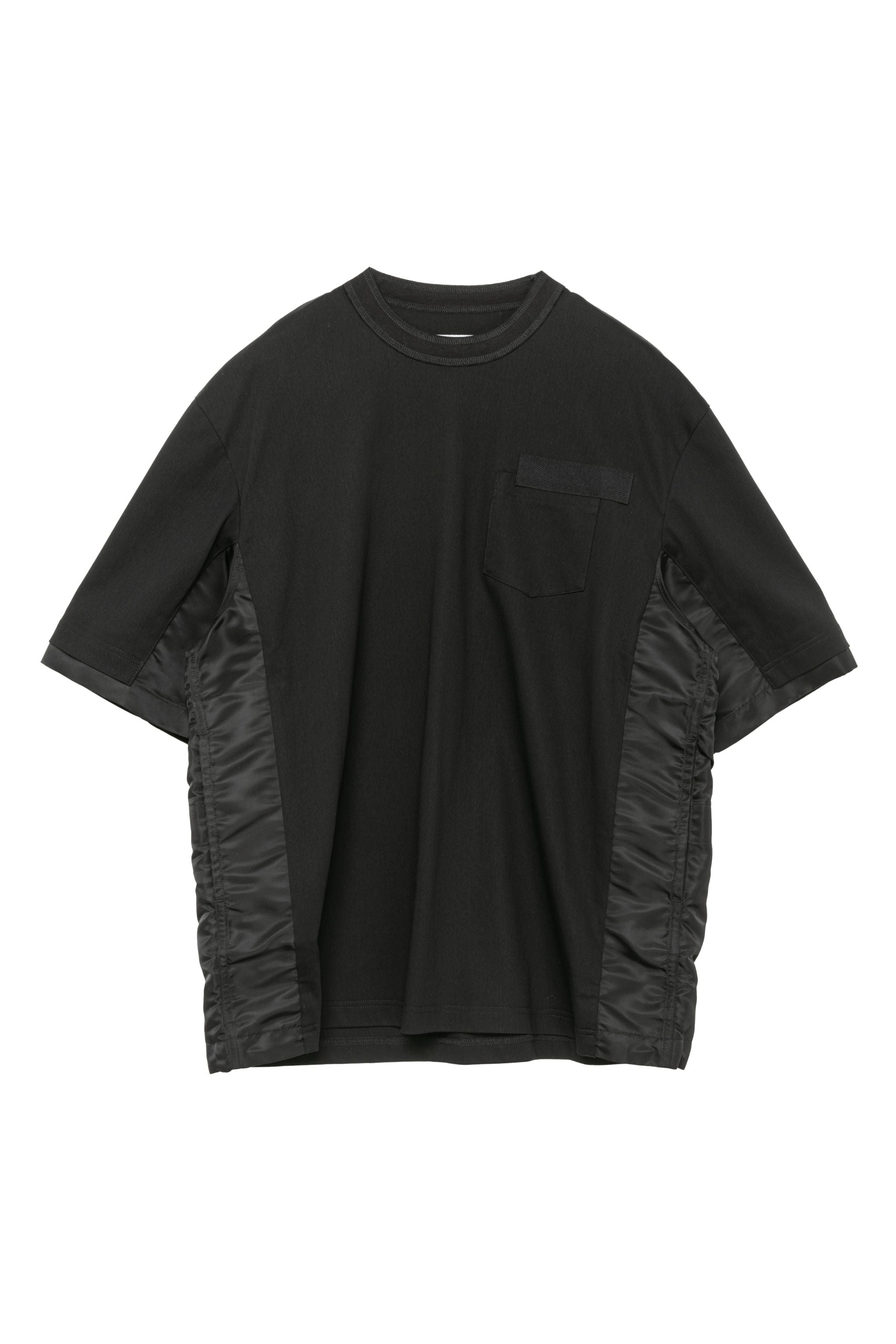 Nylon Twill x Cotton Jersey T-Shirt