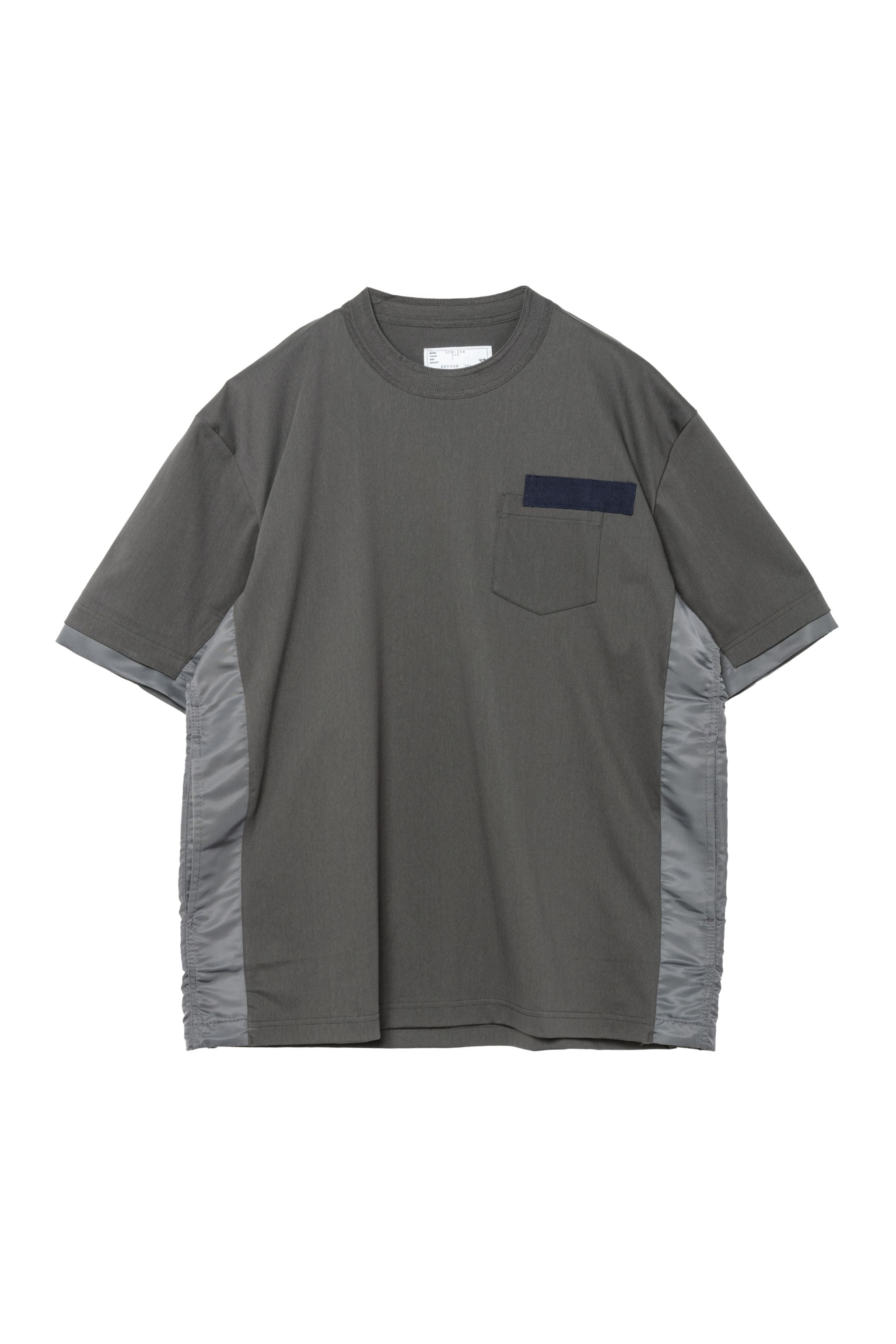 Nylon Twill x Cotton Jersey T-Shirt