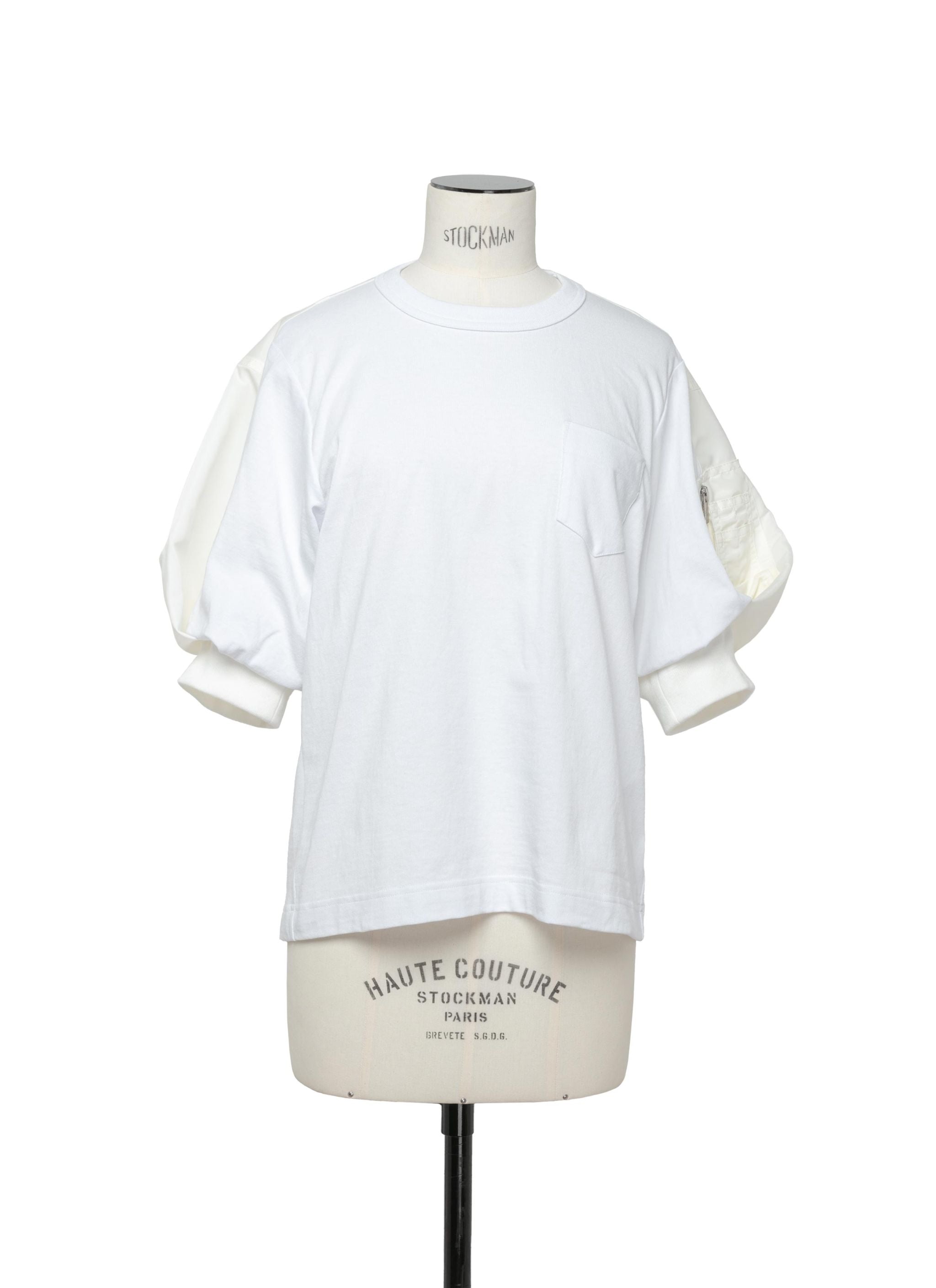 Nylon Twill x Cotton Jersey T-Shirt