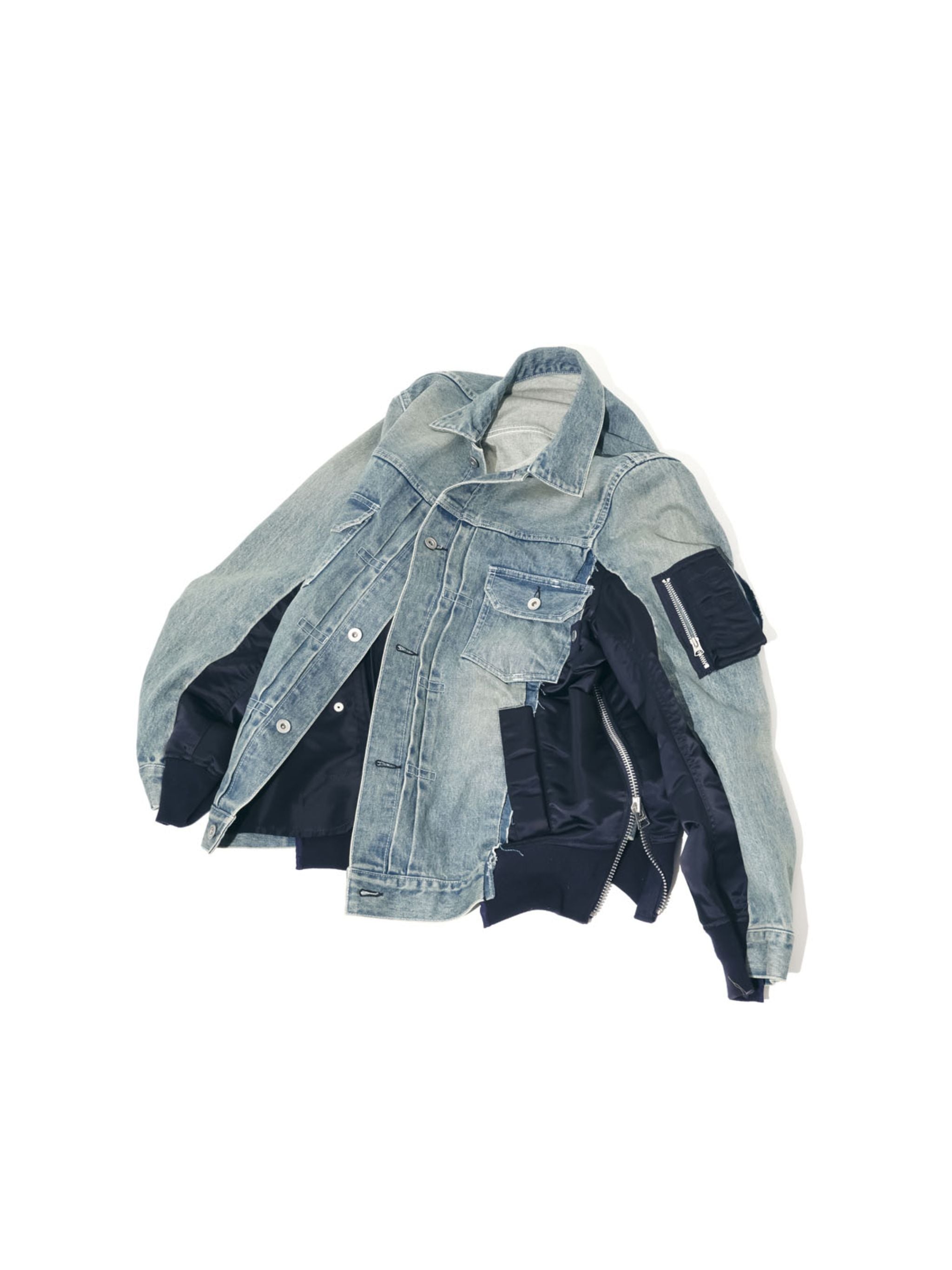 Denim x Nylon Twill Jacket