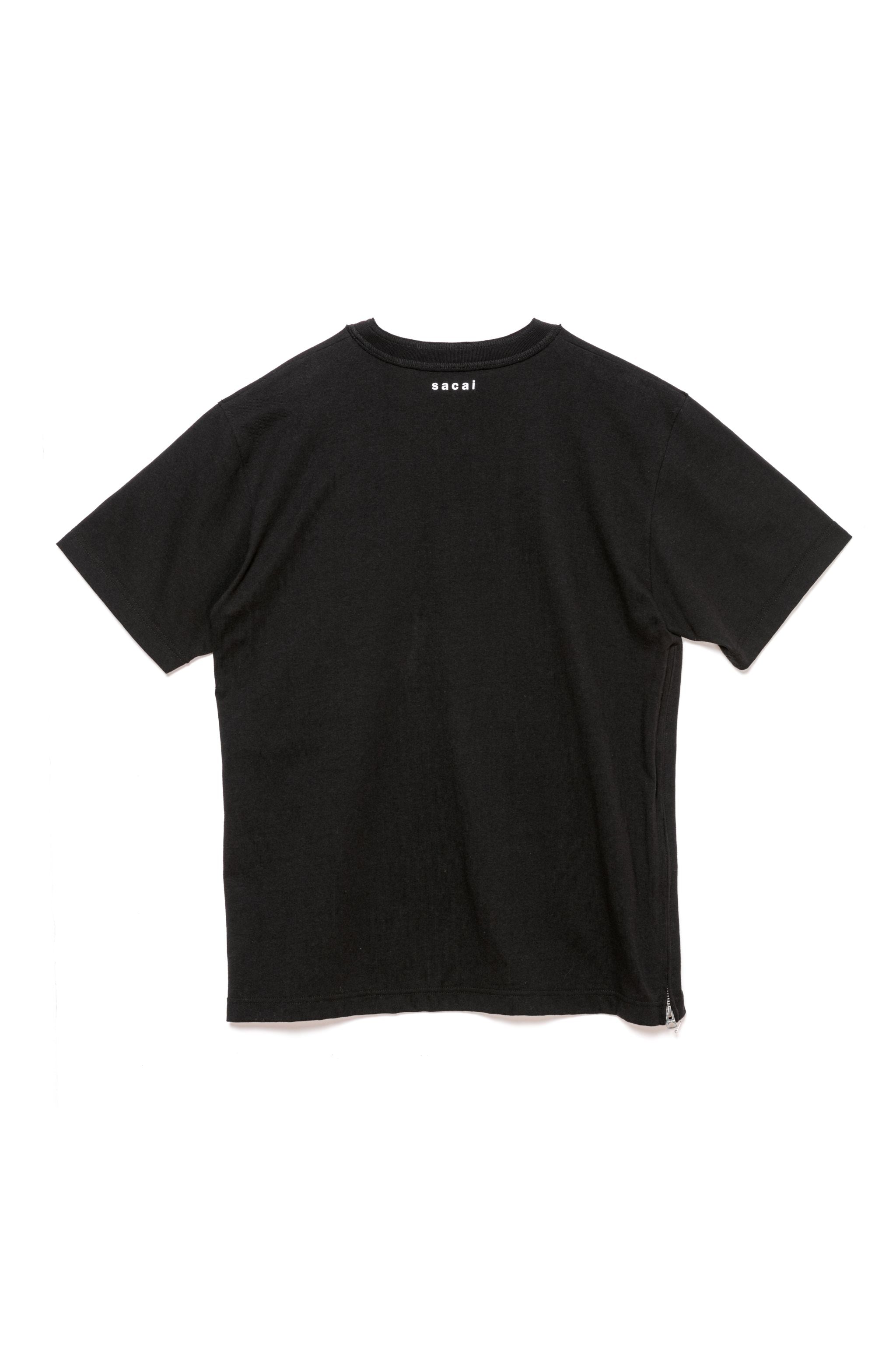 Side Zip Cotton T-Shirt