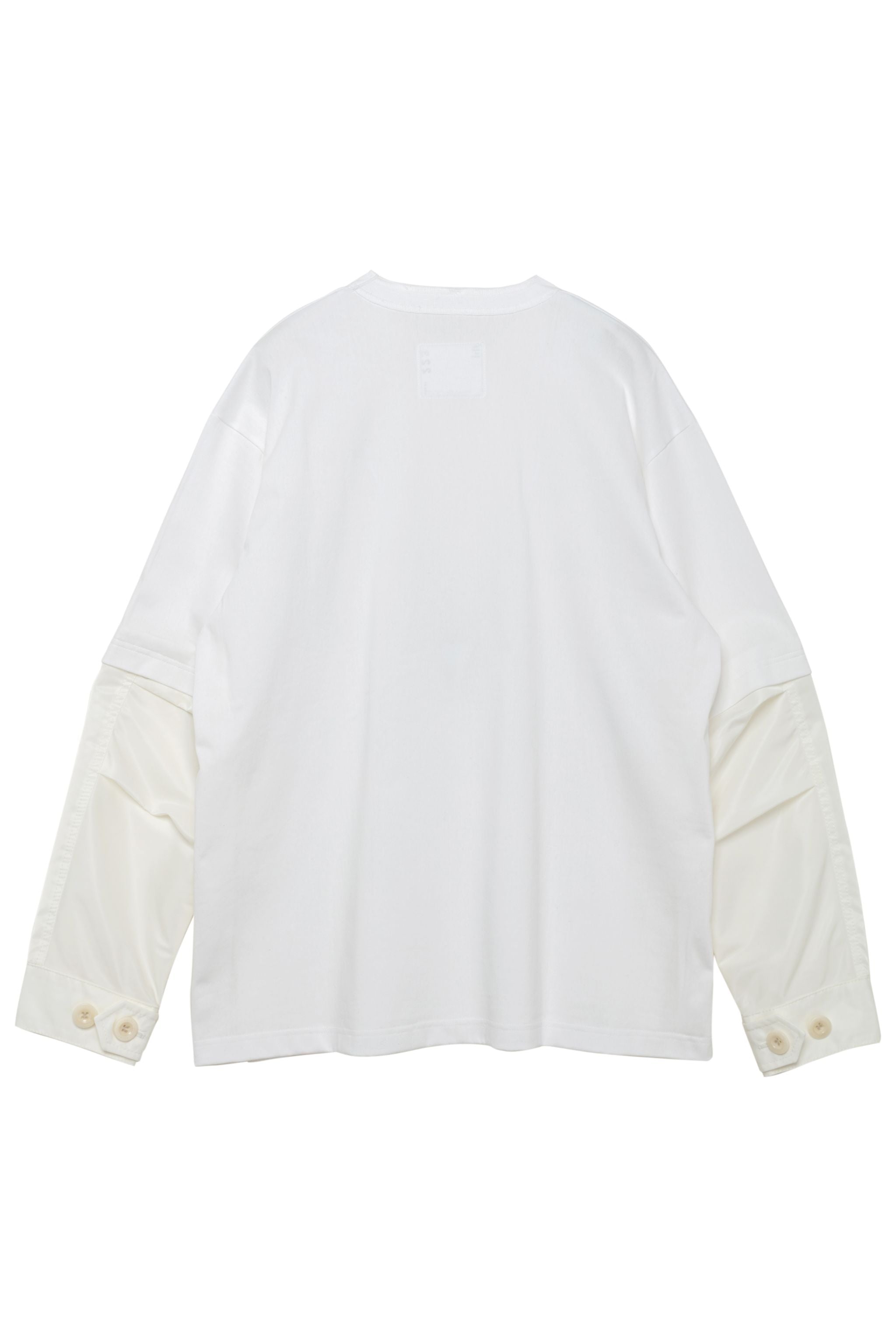 Nylon Twill x Cotton Jersey L/S T-Shirt