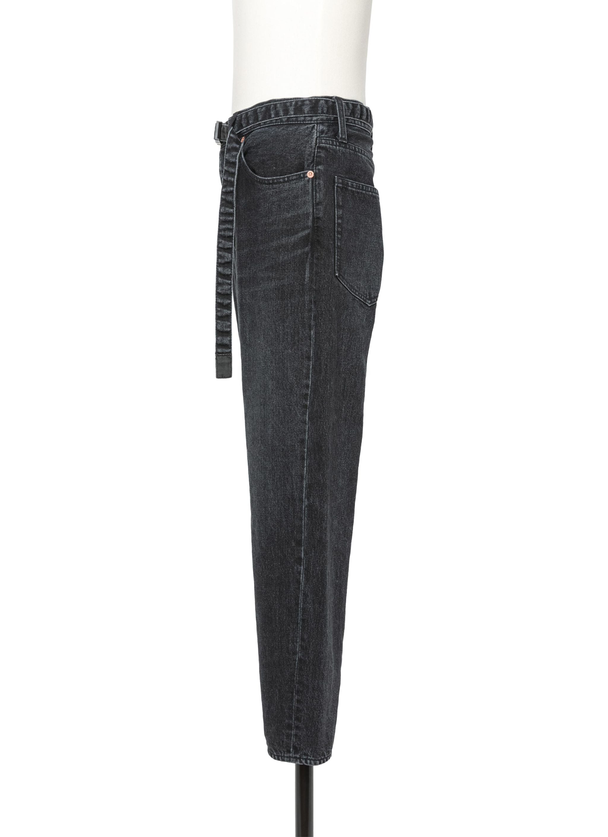 Cropped Tapered Denim Pants