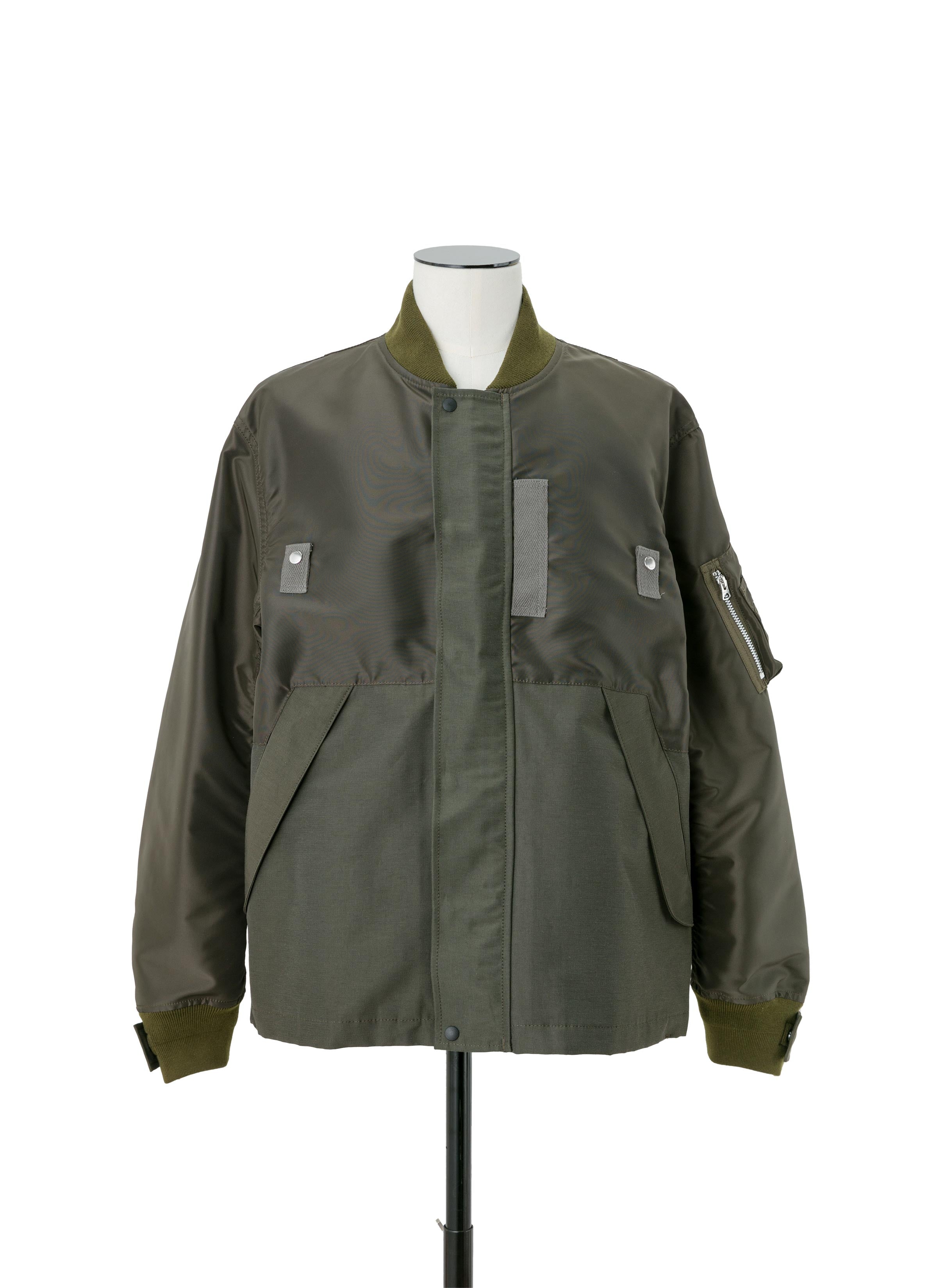 Nylon Twill x Grosgrain Blouson