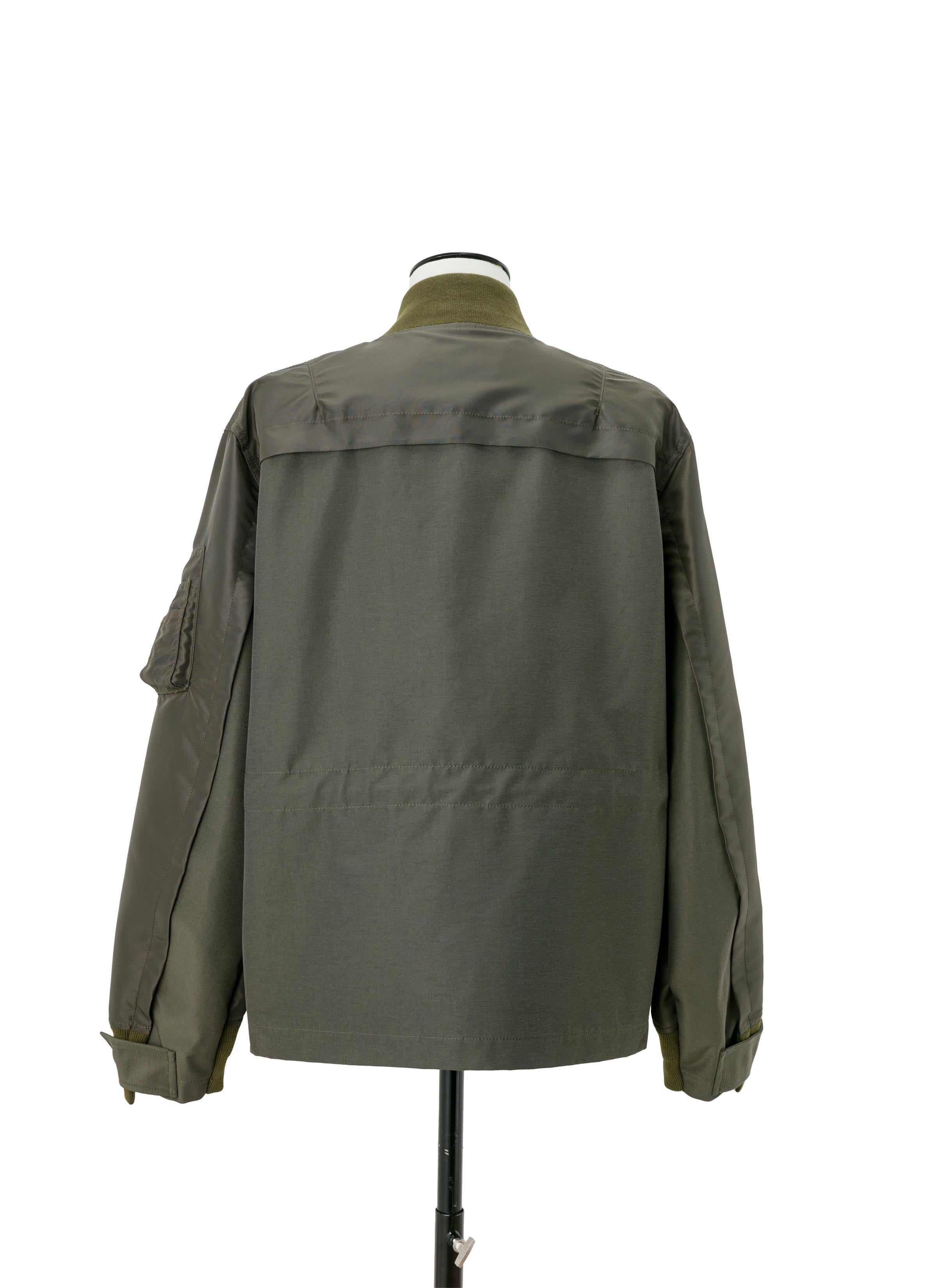 Nylon Twill x Grosgrain Blouson