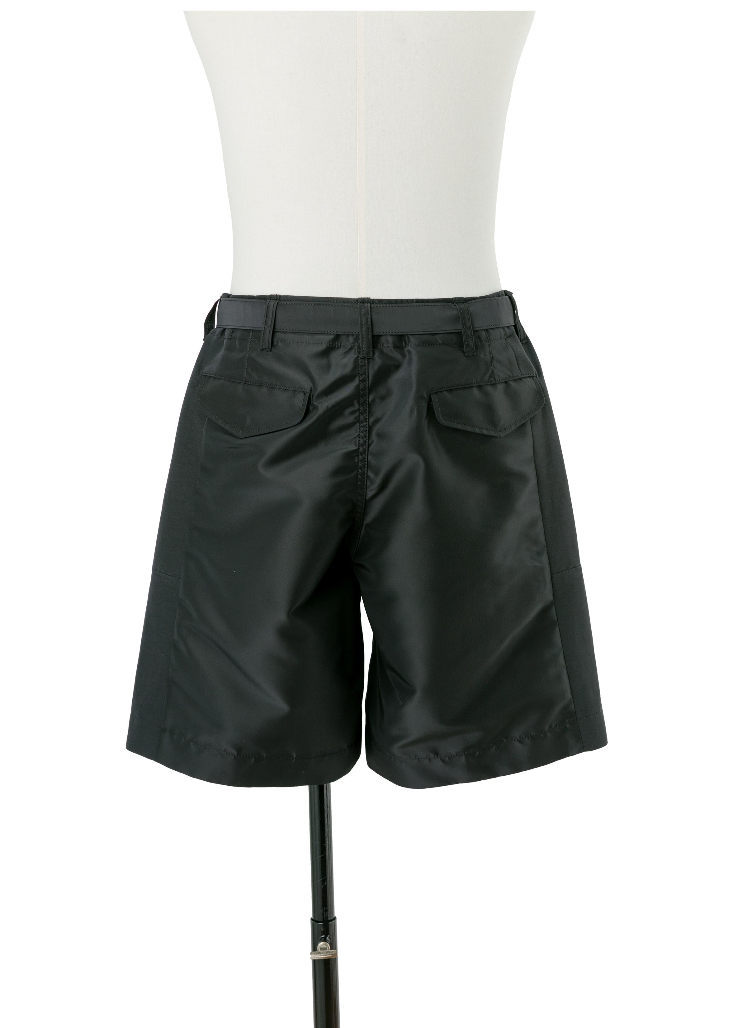 Nylon Twill x Grosgrain Shorts