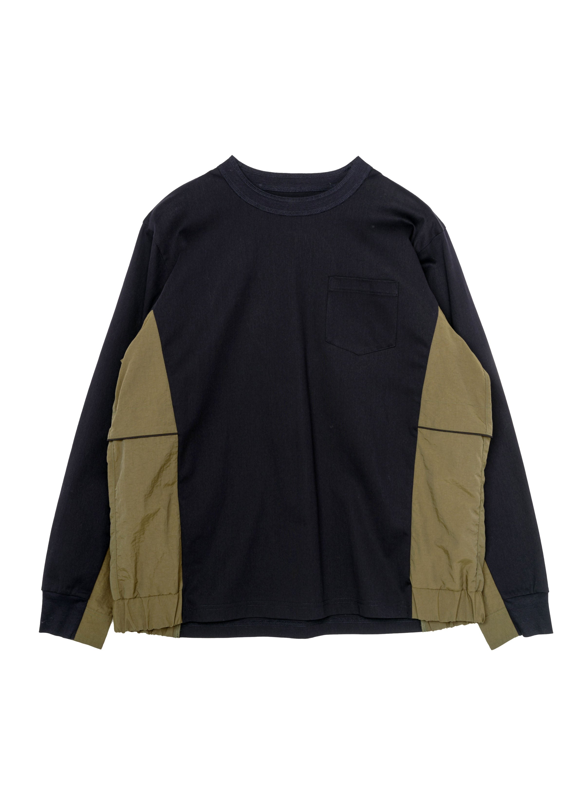 Taslan Nylon x Cotton Jersey L/S T-Shirt