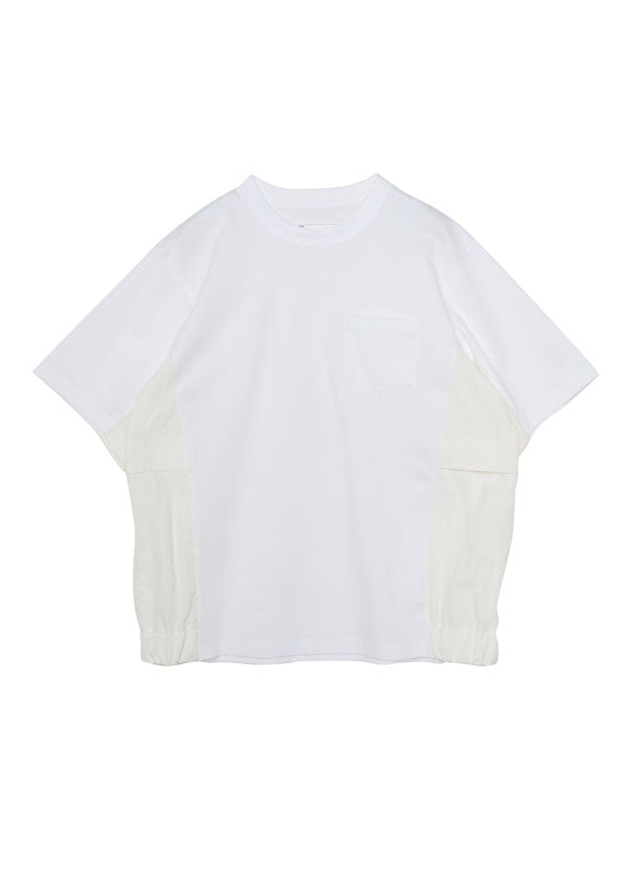 Taslan Nylon x Cotton Jersey T-Shirt