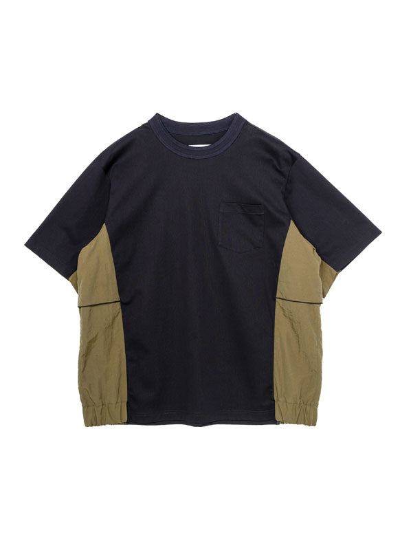 Taslan Nylon x Cotton Jersey T-Shirt