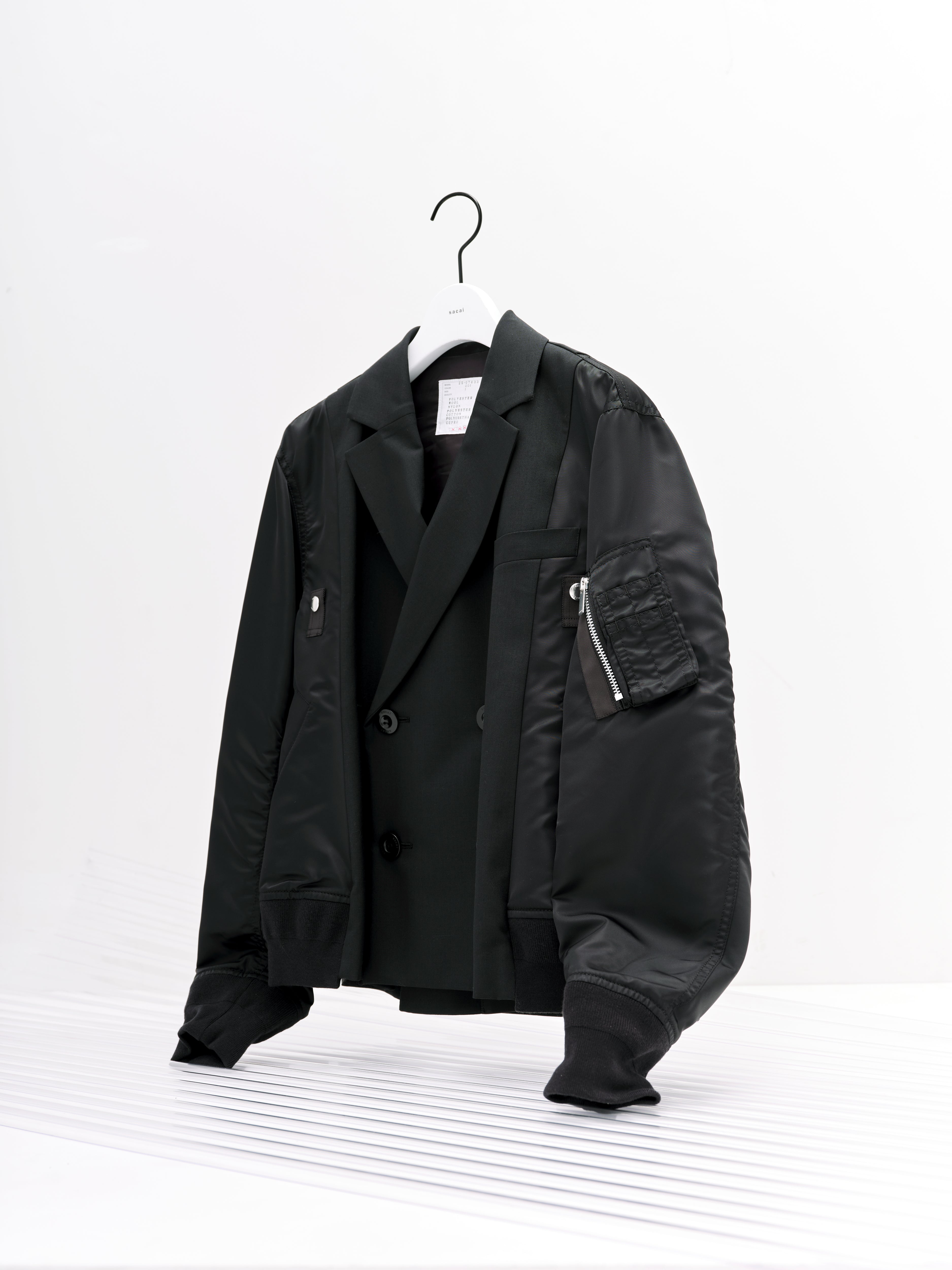 Suiting x nylon twill jacket