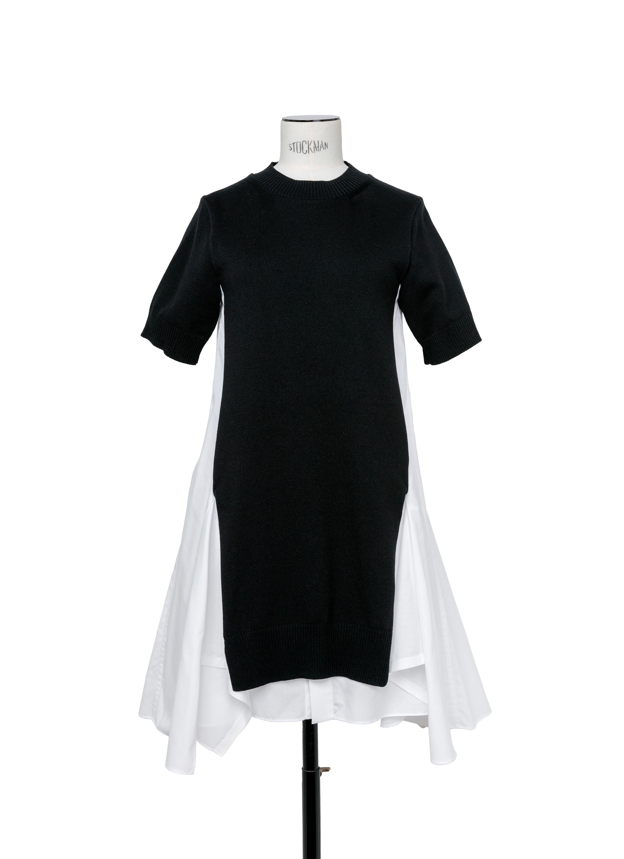 Cotton Poplin x Knit Dress