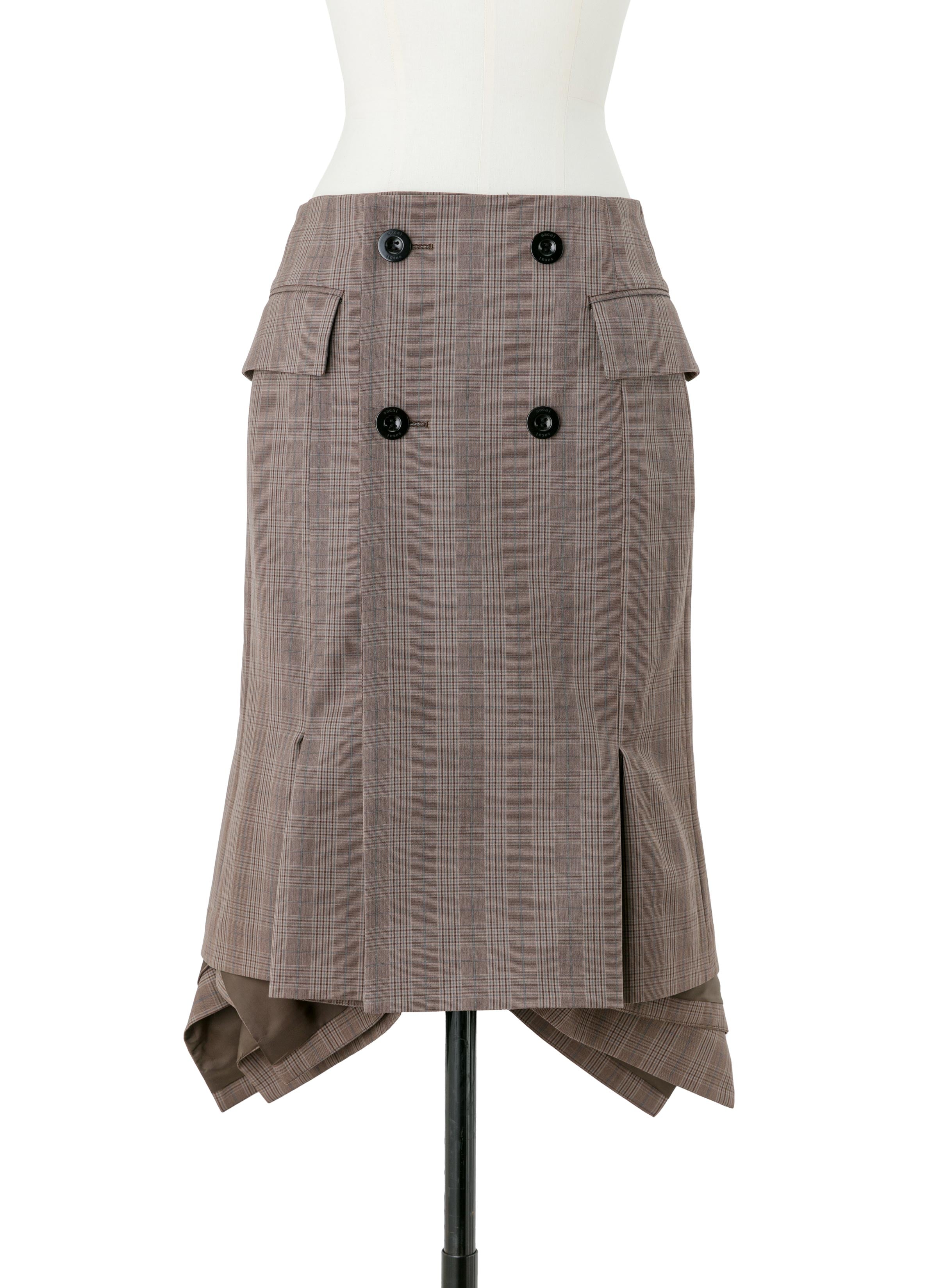 Wool Silk Suiting Skirt