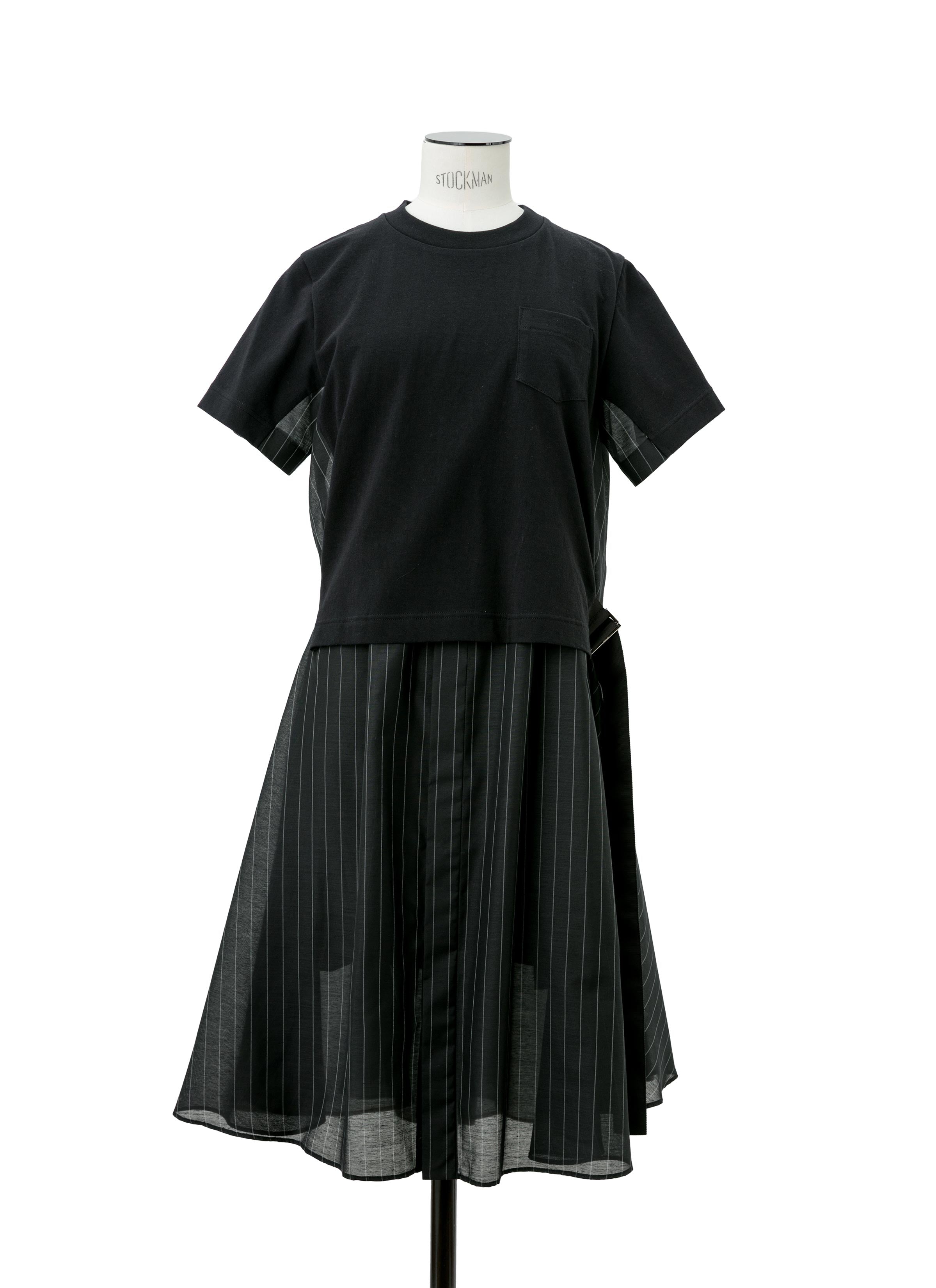 Spun Organza x Cotton Jersey Dress