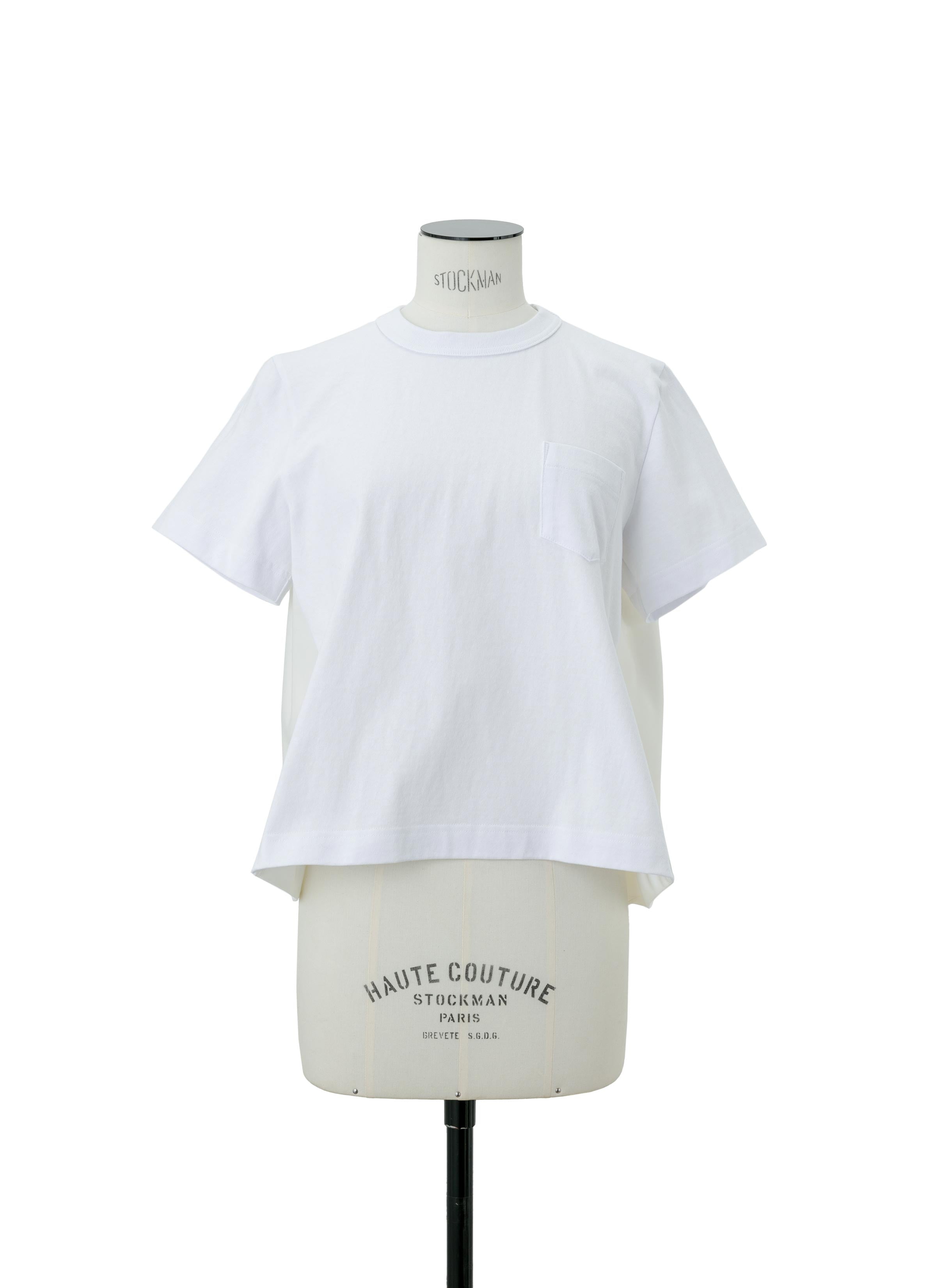 Nylon Twill x Cotton Jersey T-Shirt