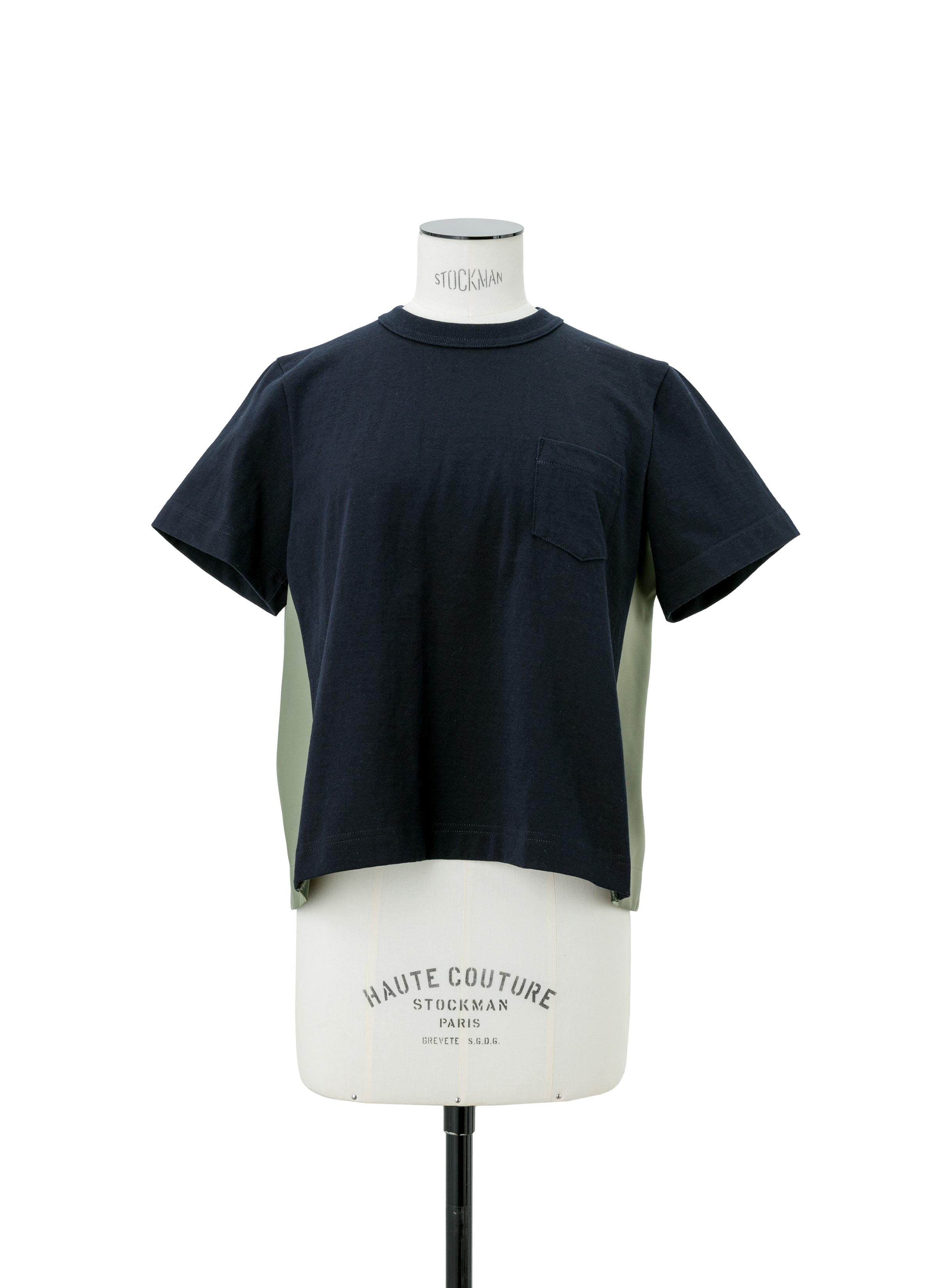 Nylon Twill x Cotton Jersey T-Shirt