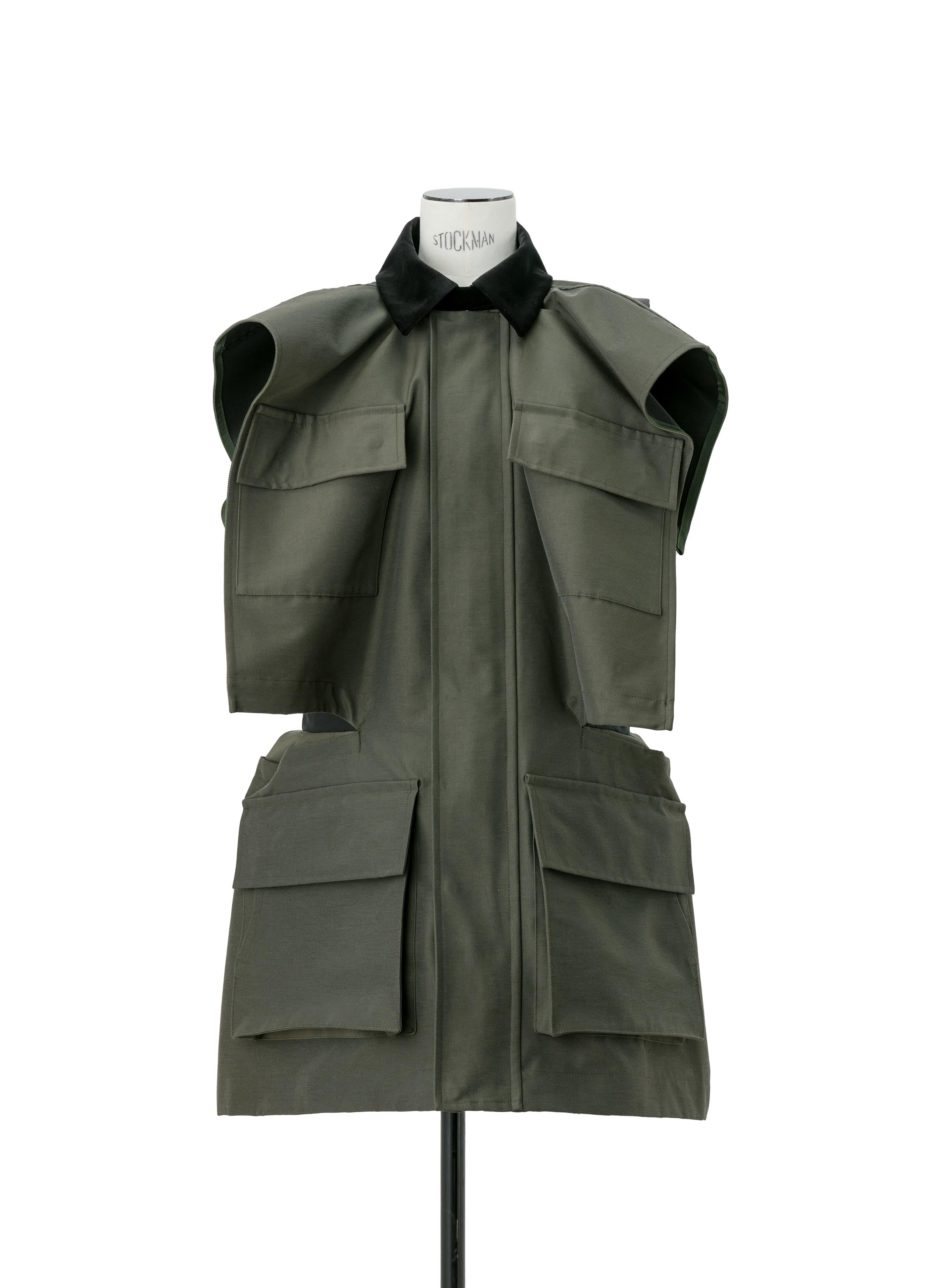 Grosgrain x Quilted Satin Dress