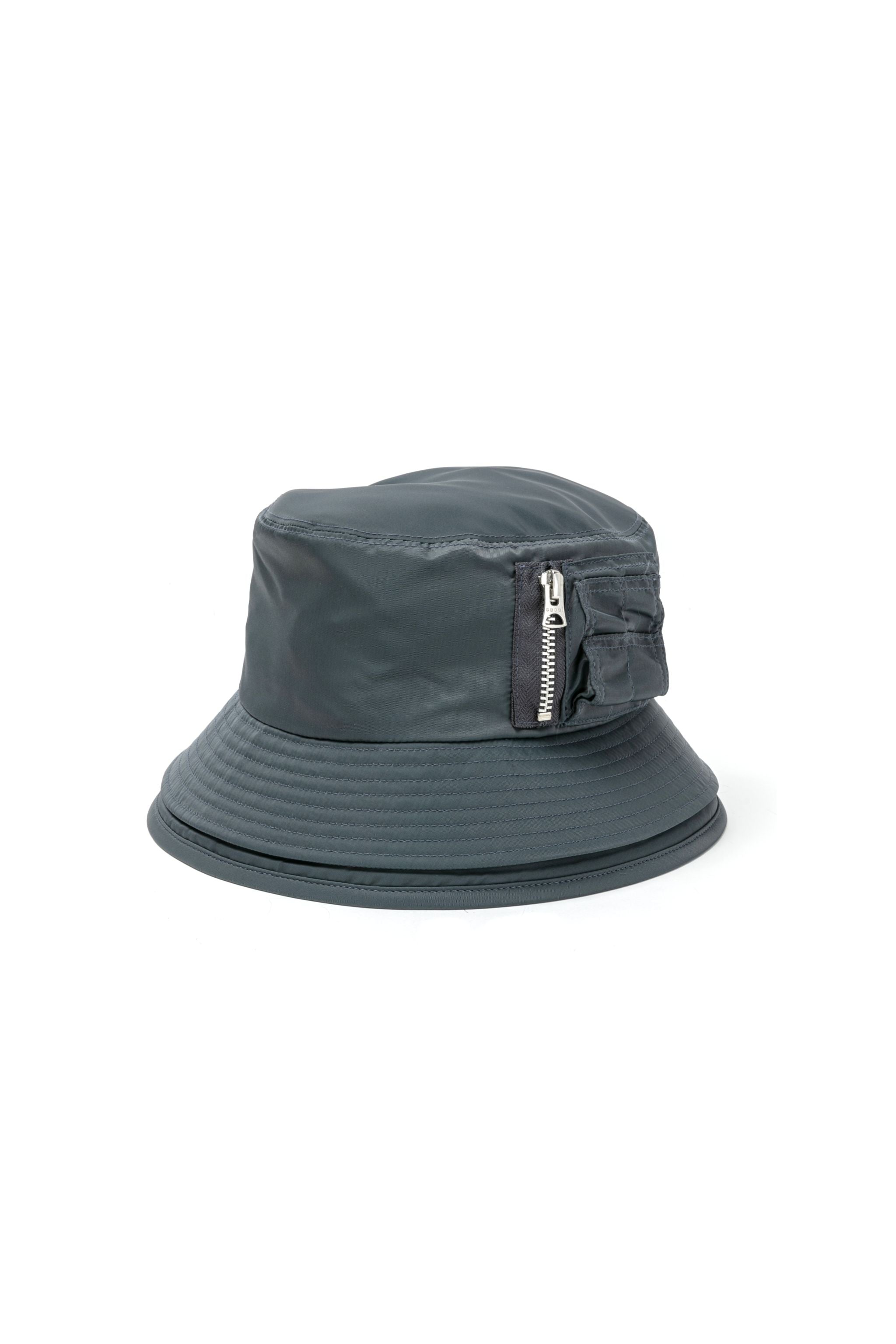 Pocket Double Brim Hat / Nylon Twill