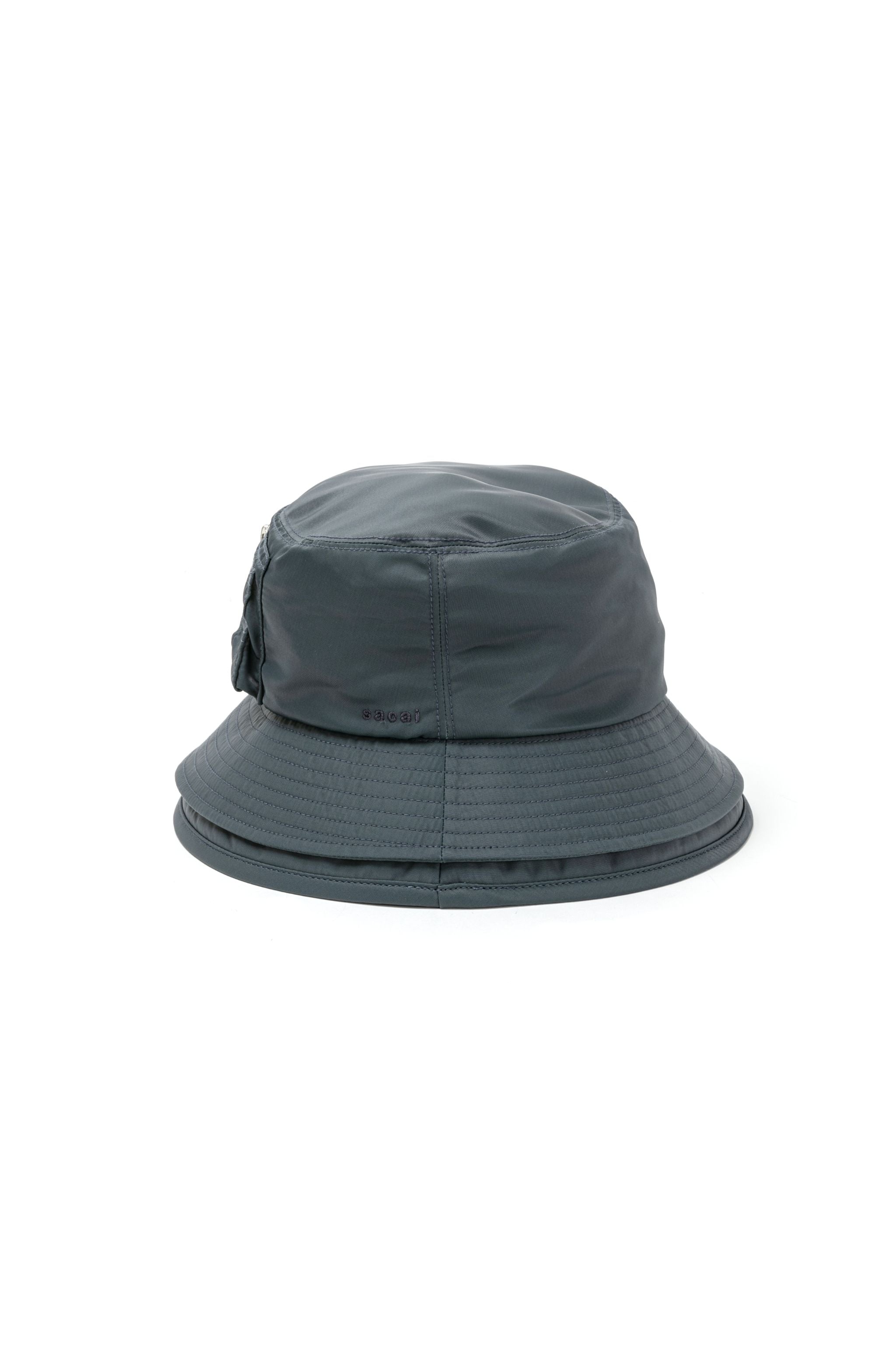 Pocket Double Brim Hat / Nylon Twill