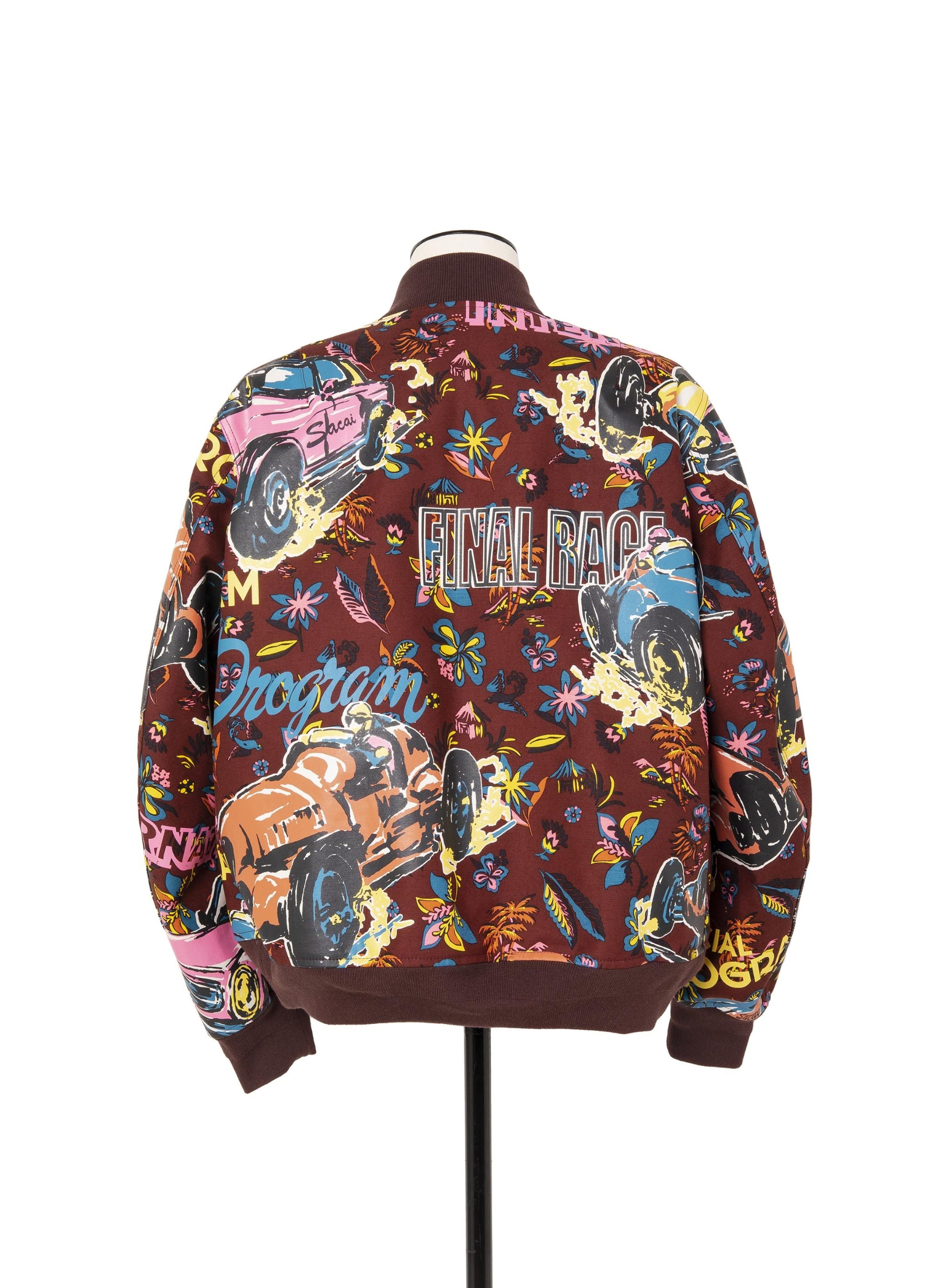 Car Race / Tropical Print Blouson