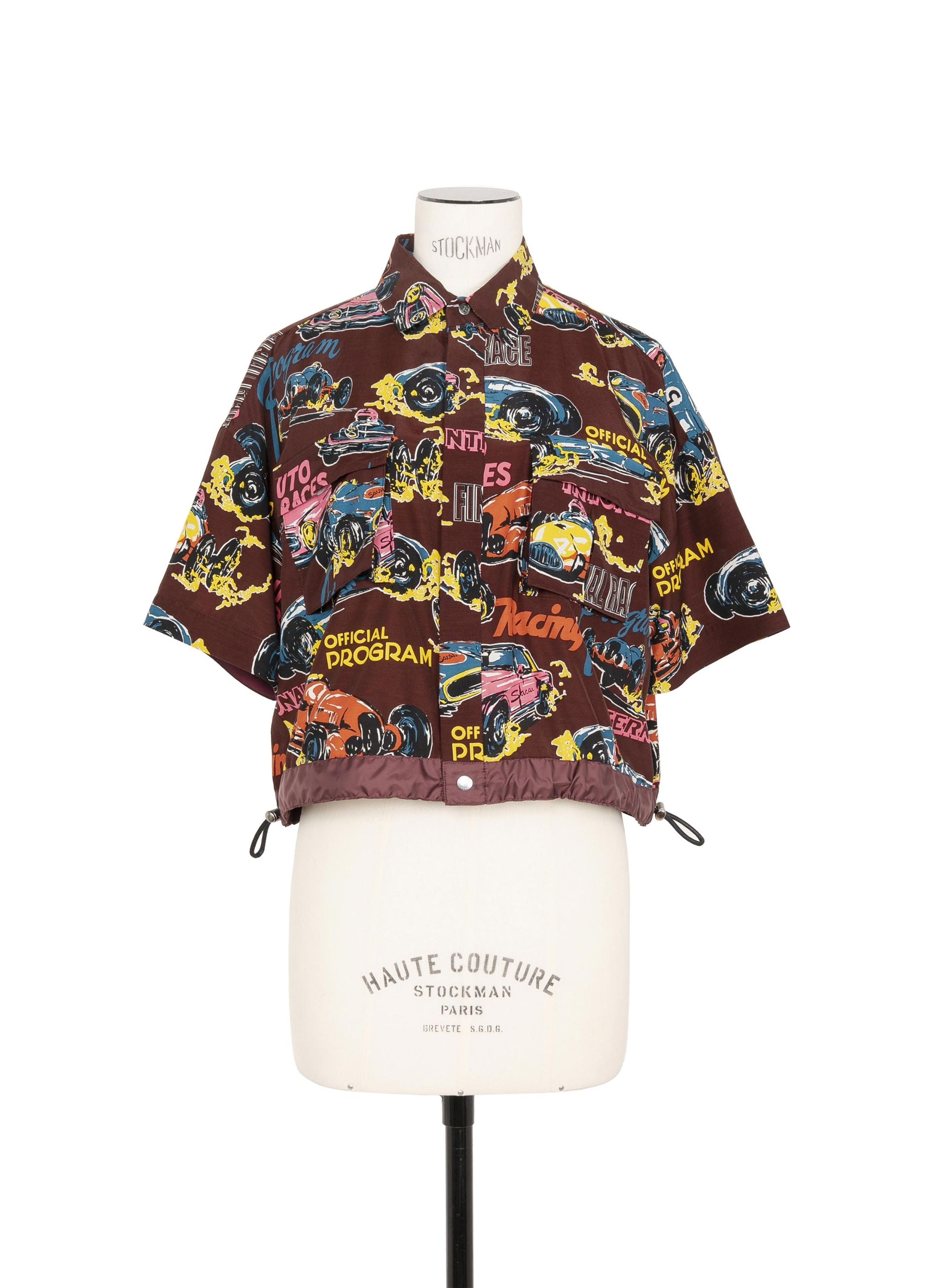 Car Race / Tropical Print Shirt