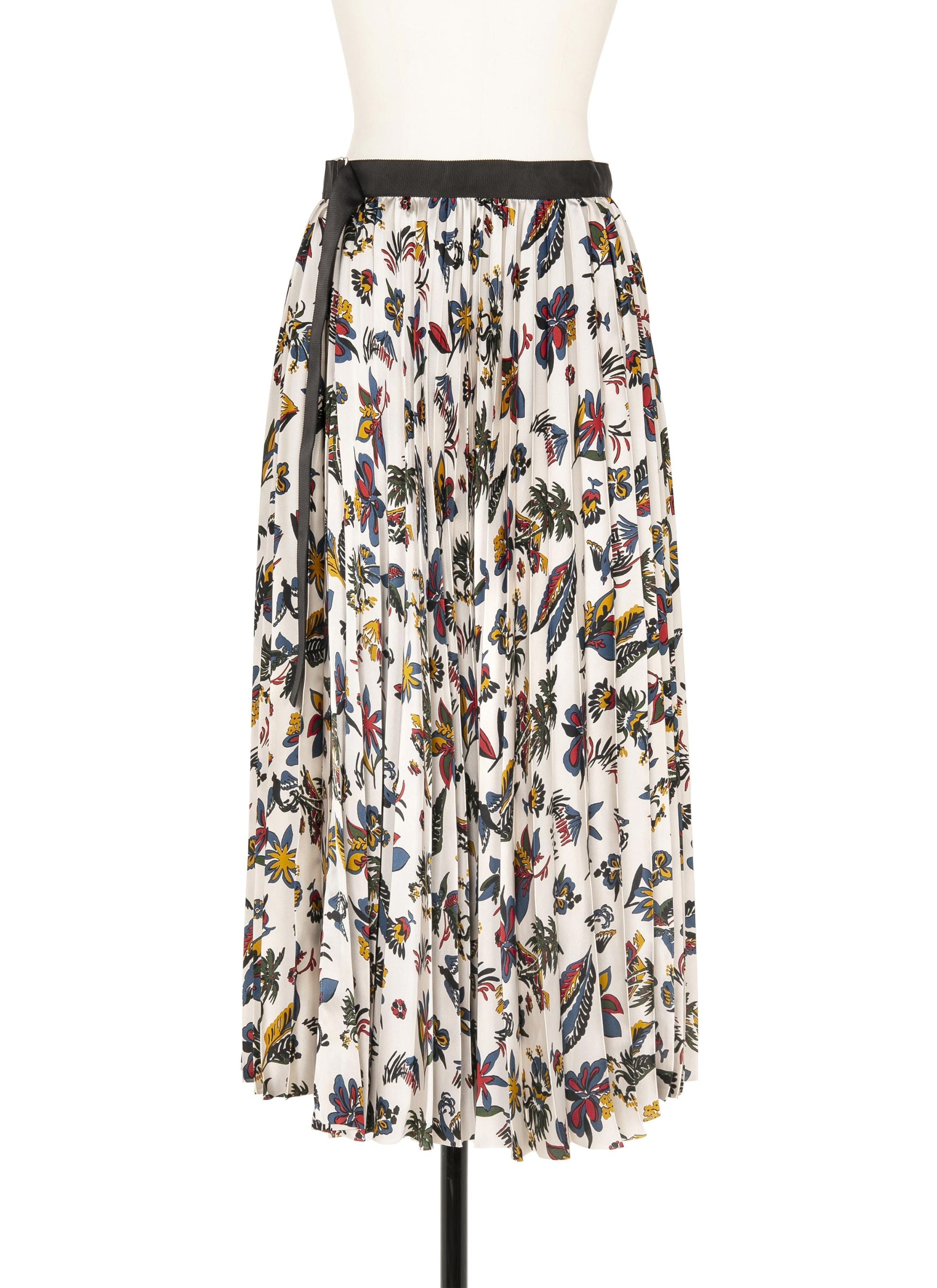 Car Race / Tropical Print Skirt