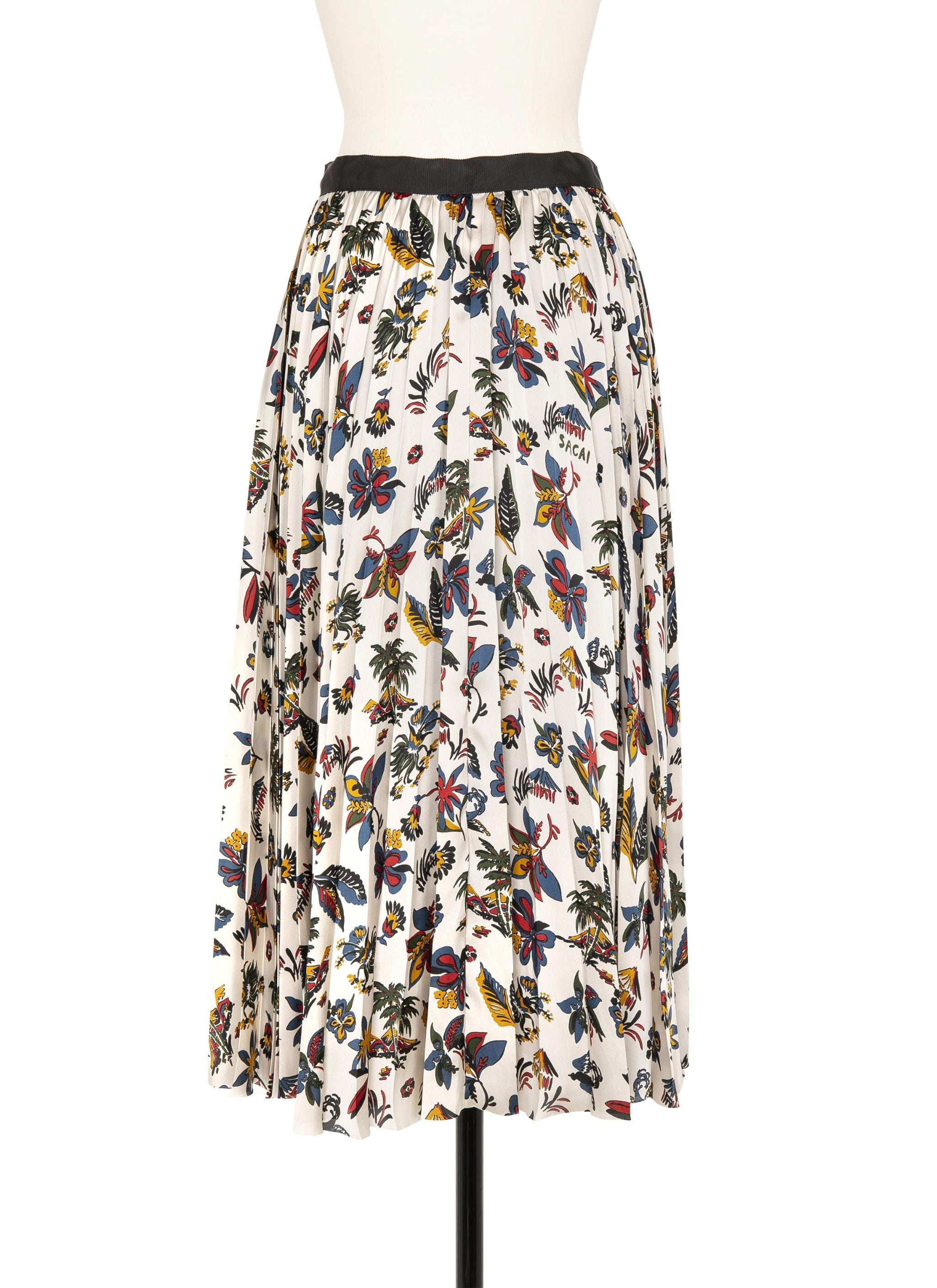 Car Race / Tropical Print Skirt