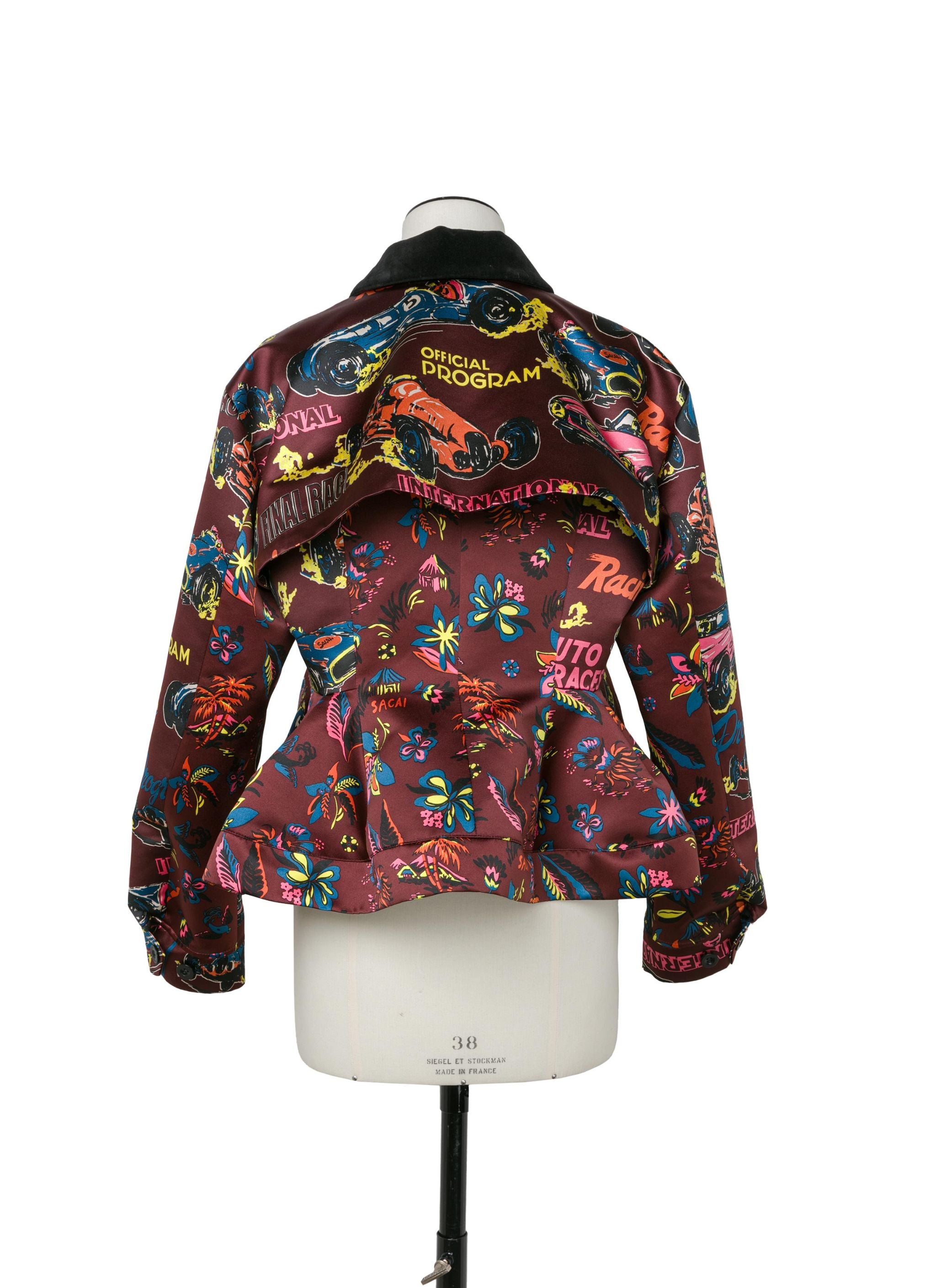 Car Race / Tropical Print Jacket