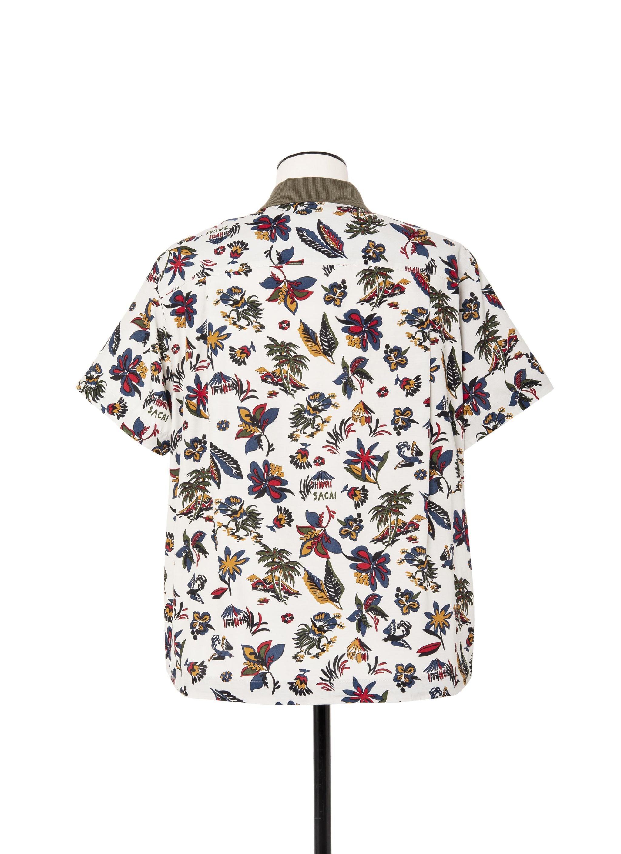 Car Race / Tropical Print Polo Shirt