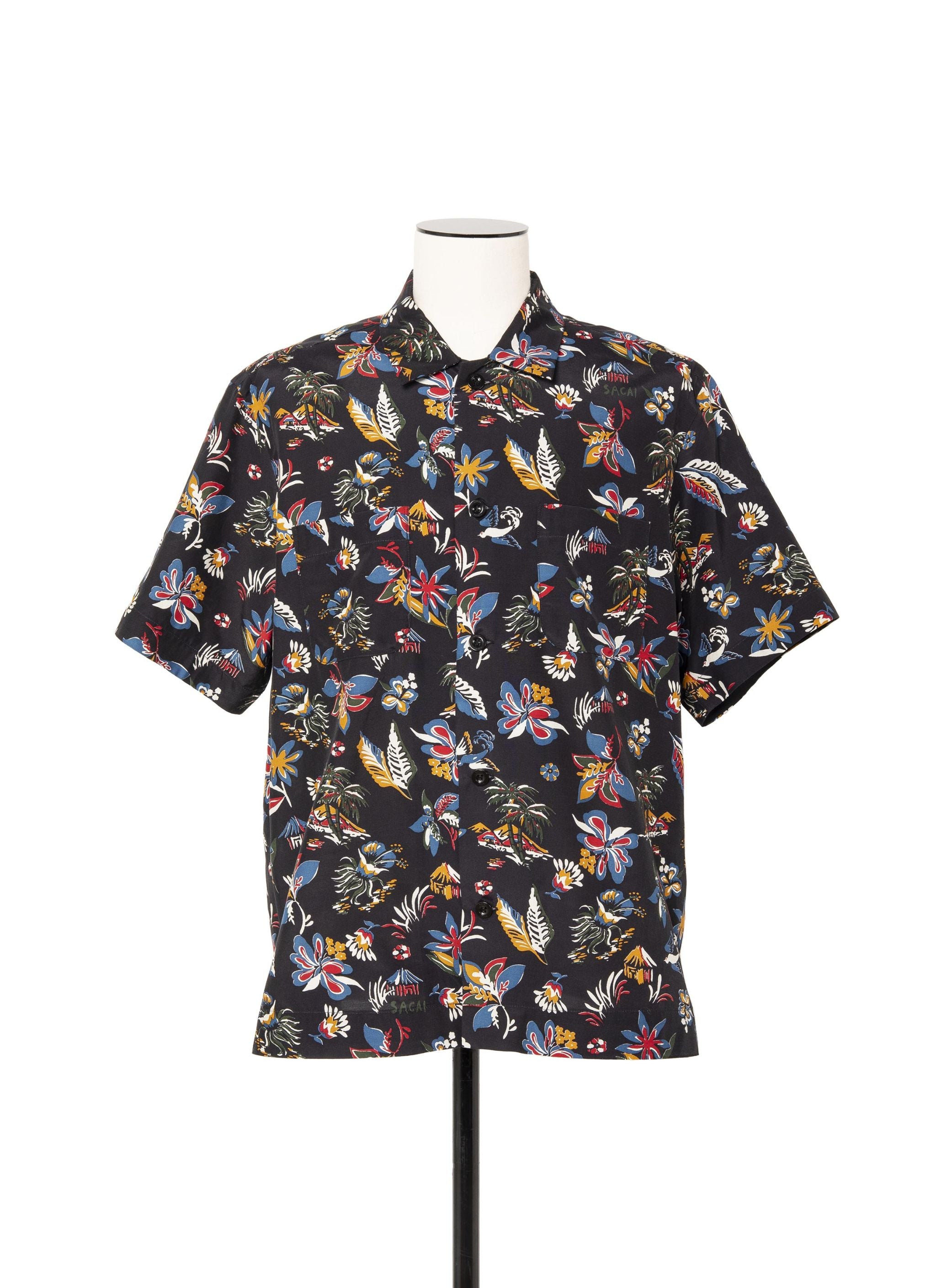 Car Race / Tropical Print Shirt