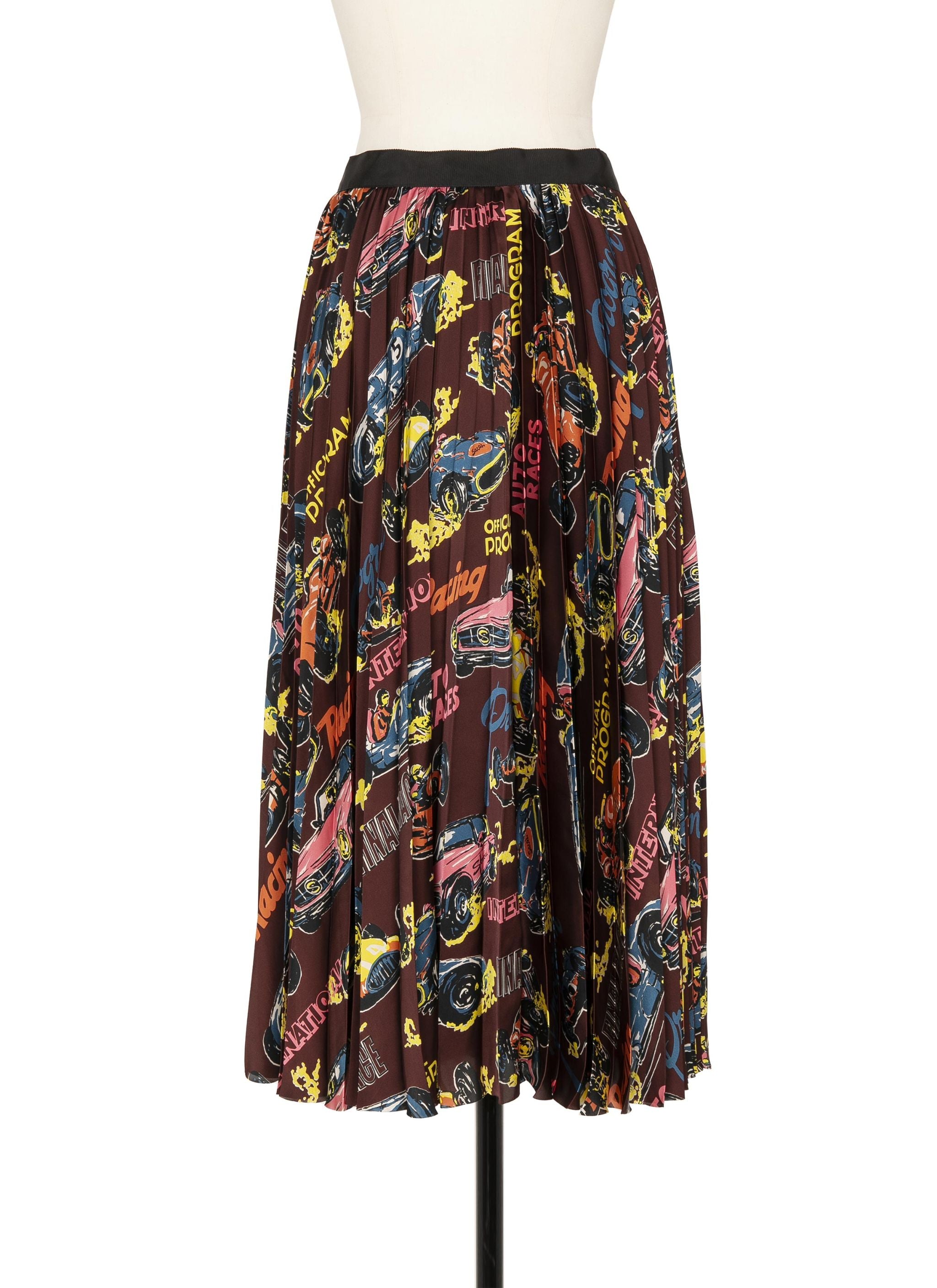 Car Race / Tropical Print Skirt